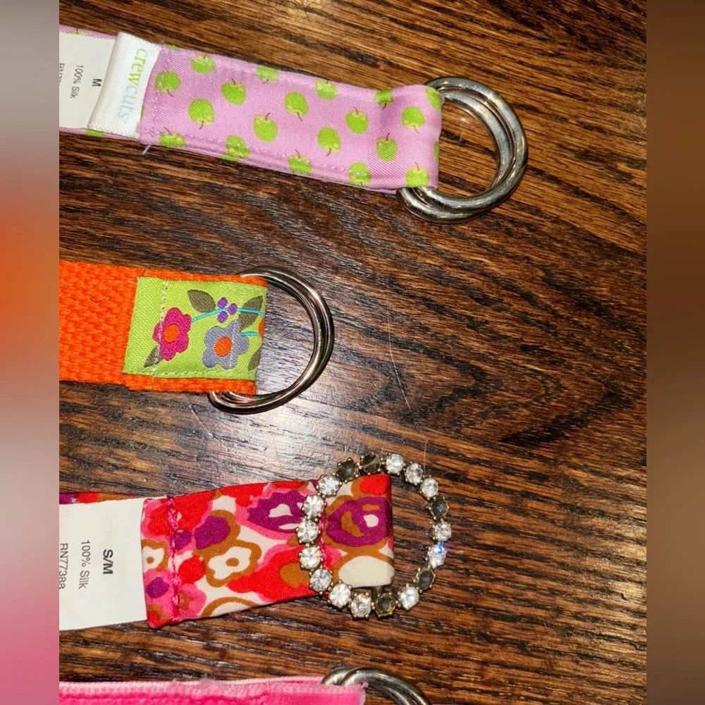 Set of 4 girls belts size small/medium